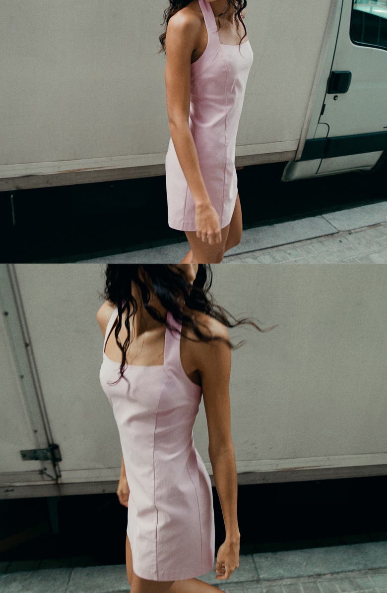 MANGO Featuring Hailey Bieber Boop Halter Minidress, Alternate, color,