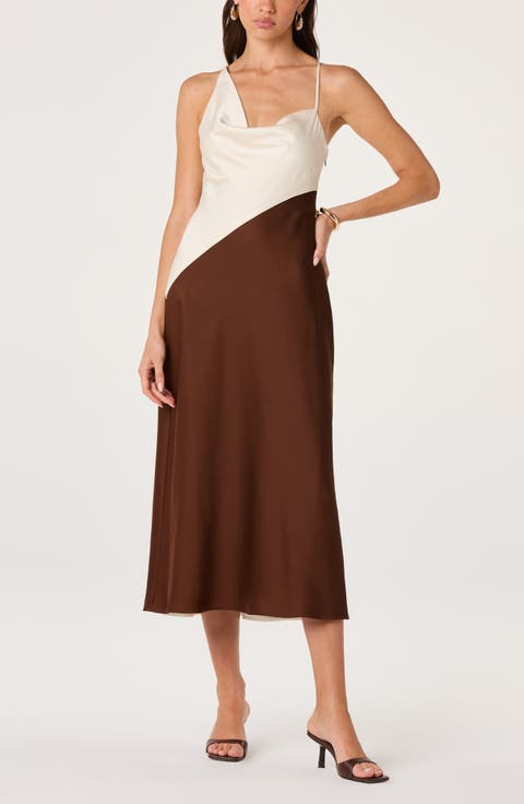 Amiyah Colorblocked Midi Dress