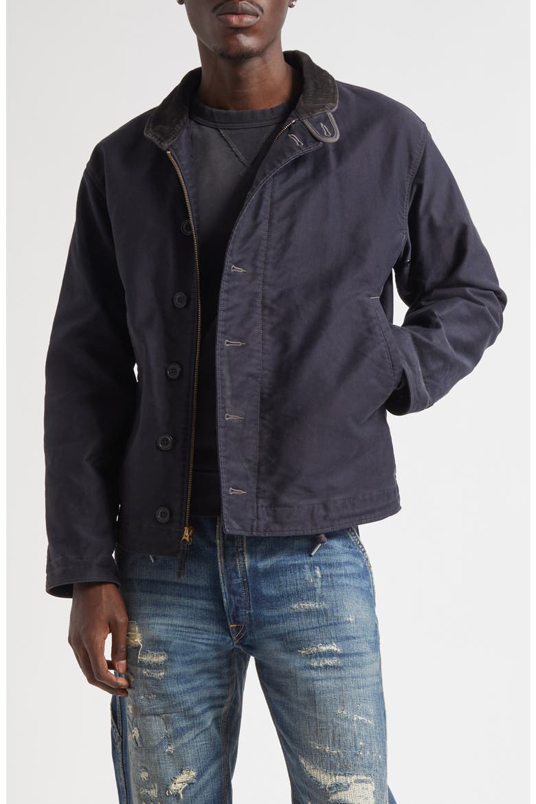 RRL ブルゾン(ネイビー) RRL Bower Deck Corduroy Jacket (Men) | Nordstrom