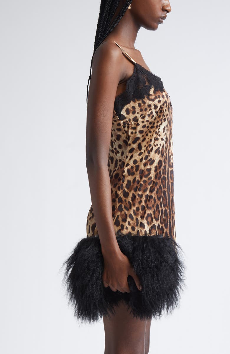 Dolce&Gabbana Targhetta Genuine Shearling Clutch, Alternate, color, 8B956 Nero/ Nero