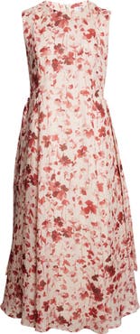 Max Mara Alibi Floral Canvas Midi Dress