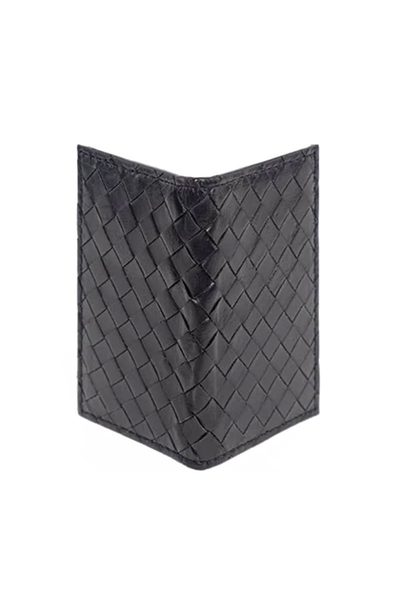 Deux Mains Woven Card Holder, Main, color, Black