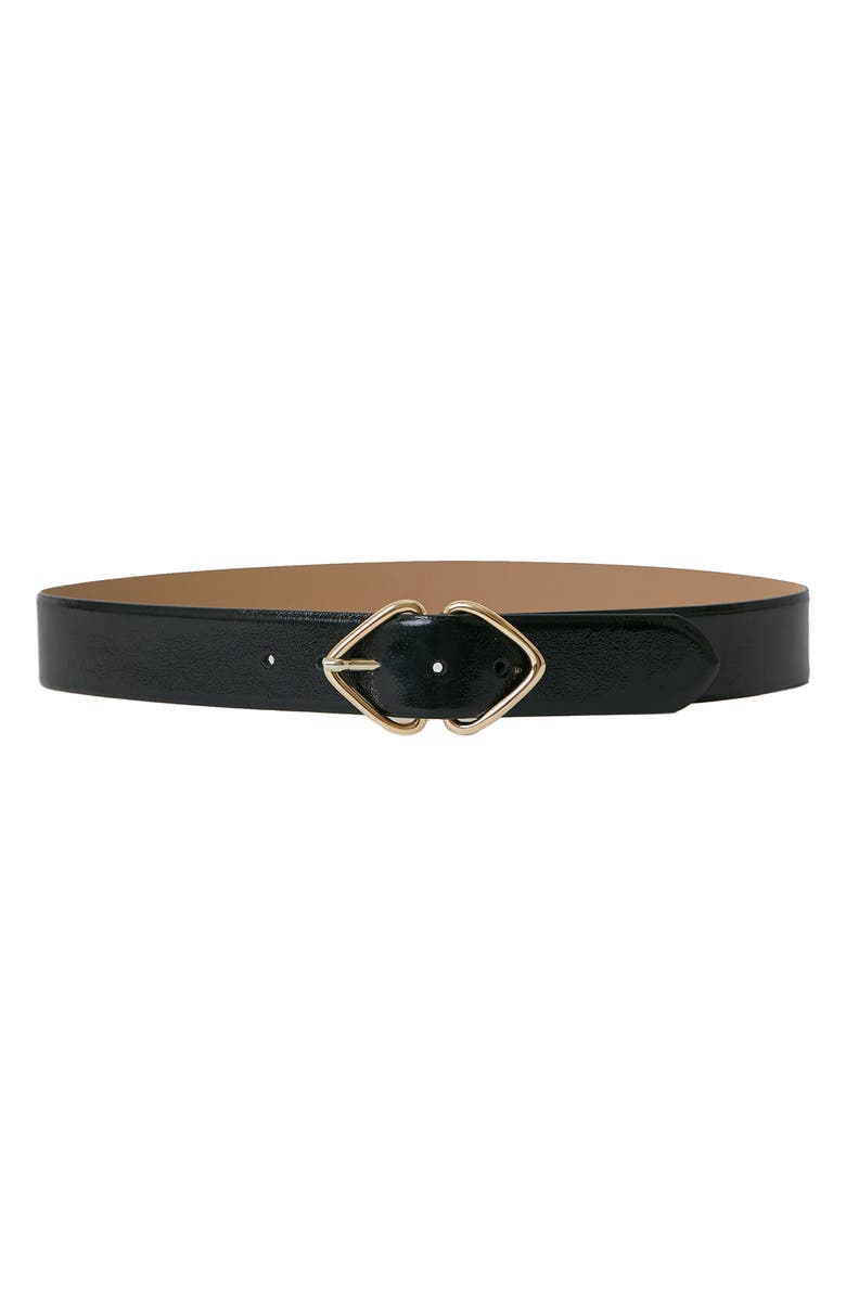 B-Low the Belt Livia Gloss Double Buckle Leather Belt, Main, color, 