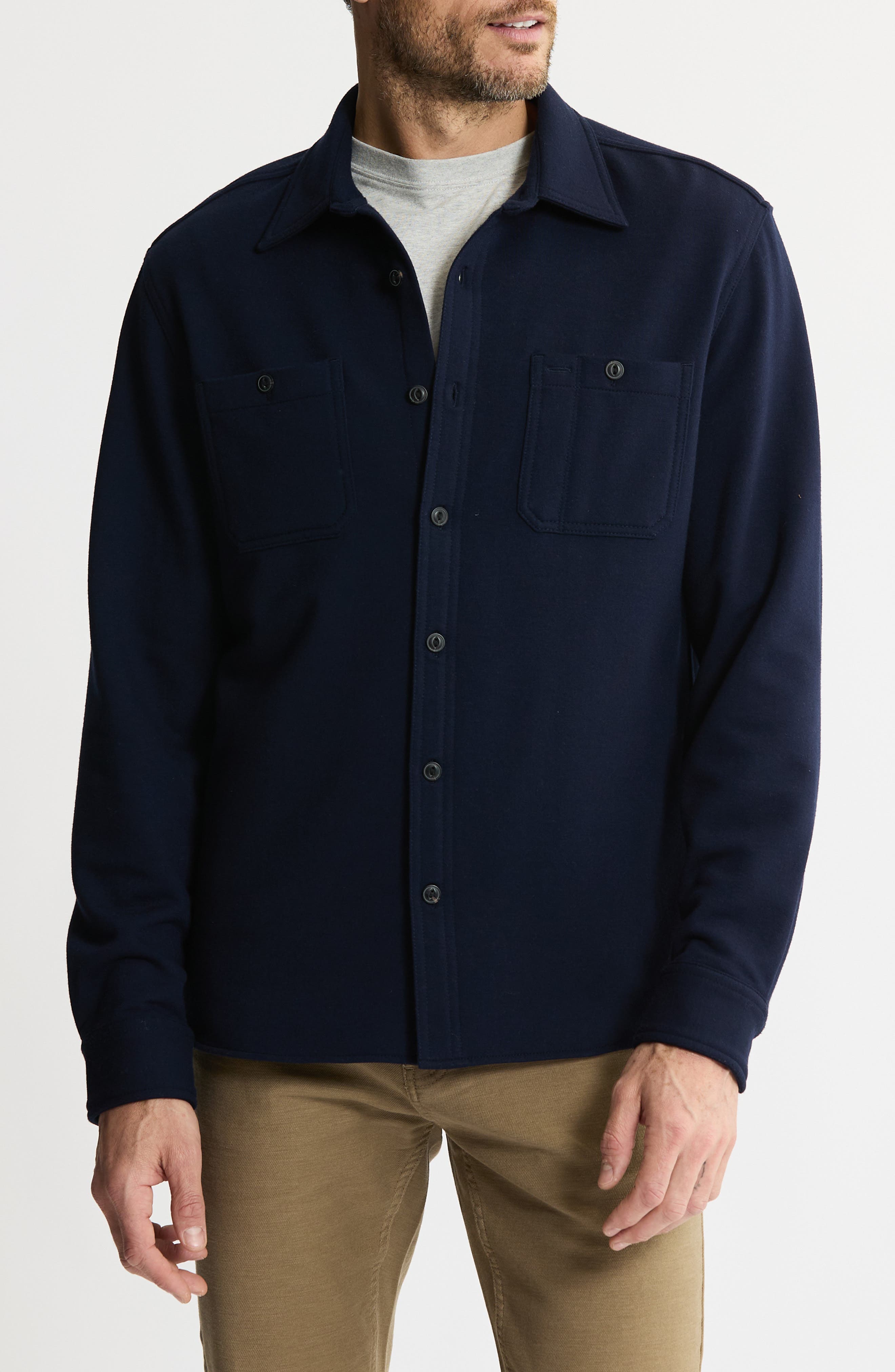 JACHS Knit Shirt Jacket