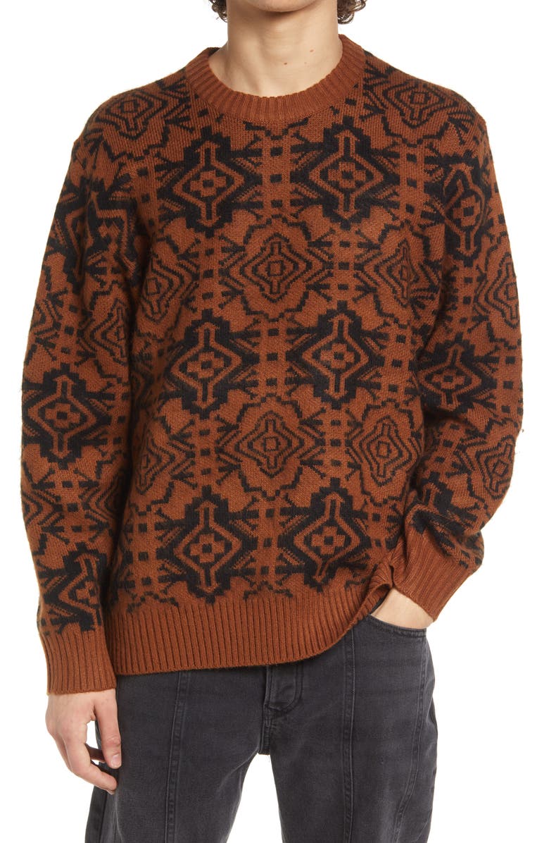 Topman Men's Blown Up Paisley Sweater, Main, color, 
