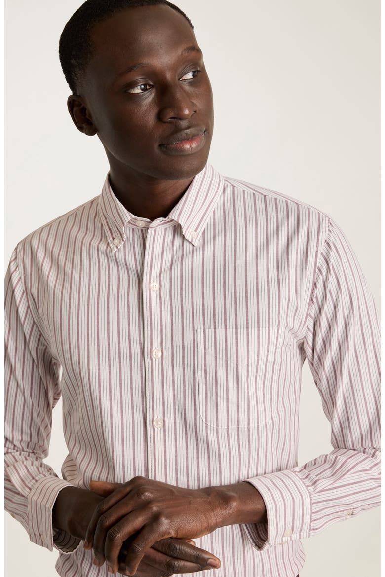 Everyday Slim Fit Stripe Stretch Cotton Button-Down Shirt, Alternate, color, FELIX OXFORD STRIPE C6