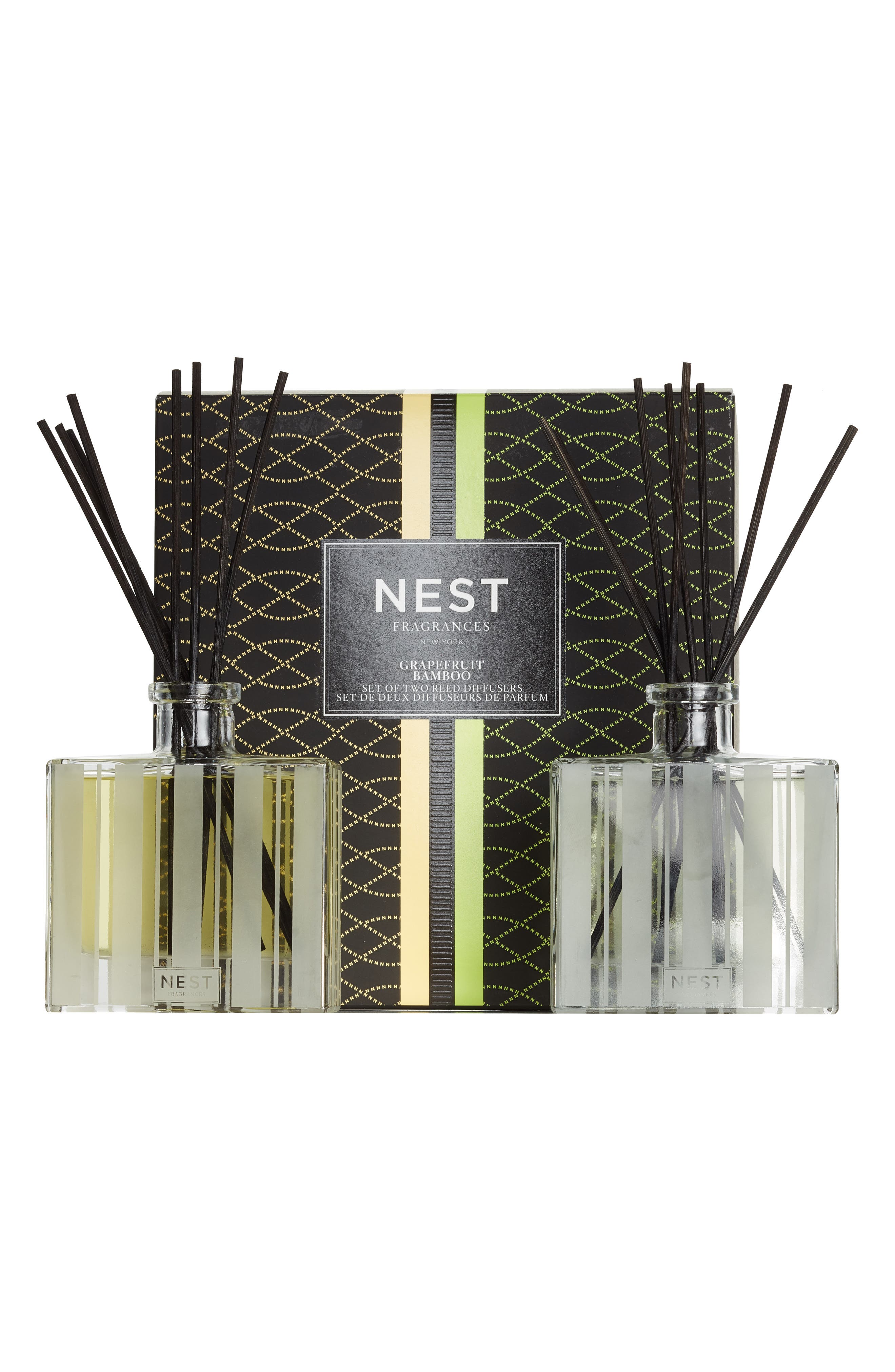 NEST New York NEST Fragrances Bamboo & Grapefruit Reed Diffuser Duo ...