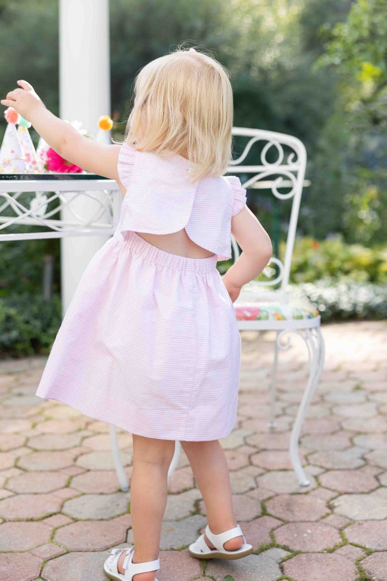 Seersucker Dress with Cupcakes, Alternate, color, Pink/White