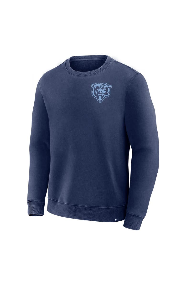 FANATICS Men's Fanatics Navy Chicago Bears Deep Route Pullover Sweatshirt, Alternate, color,