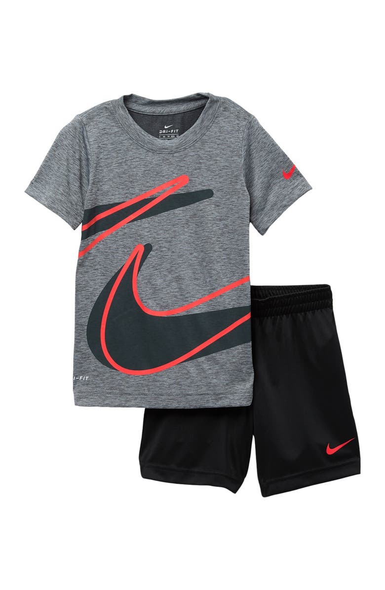 Nike DRI-Fit Drop Set Tee & Shorts Set, Main, color, Black