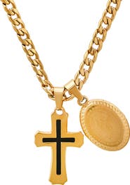 HMY JEWELRY Men's Cross Pendant Necklace