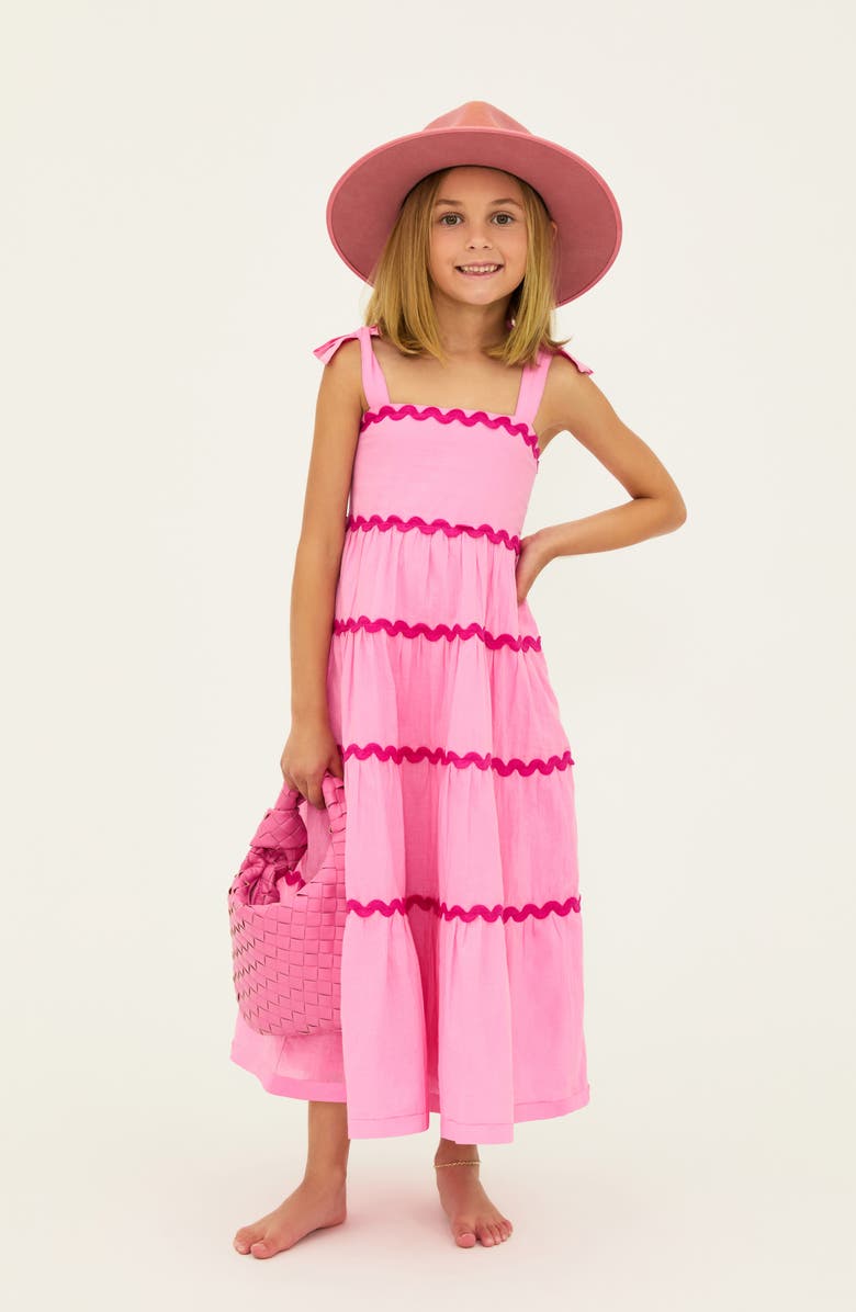 Beach Riot Kids' Little Rickrack Trim Cotton Maxi Sundress, Main, color, 
