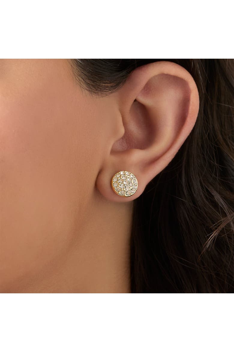 Crystal & Heart Stud Earring Set, Alternate, color, Gold