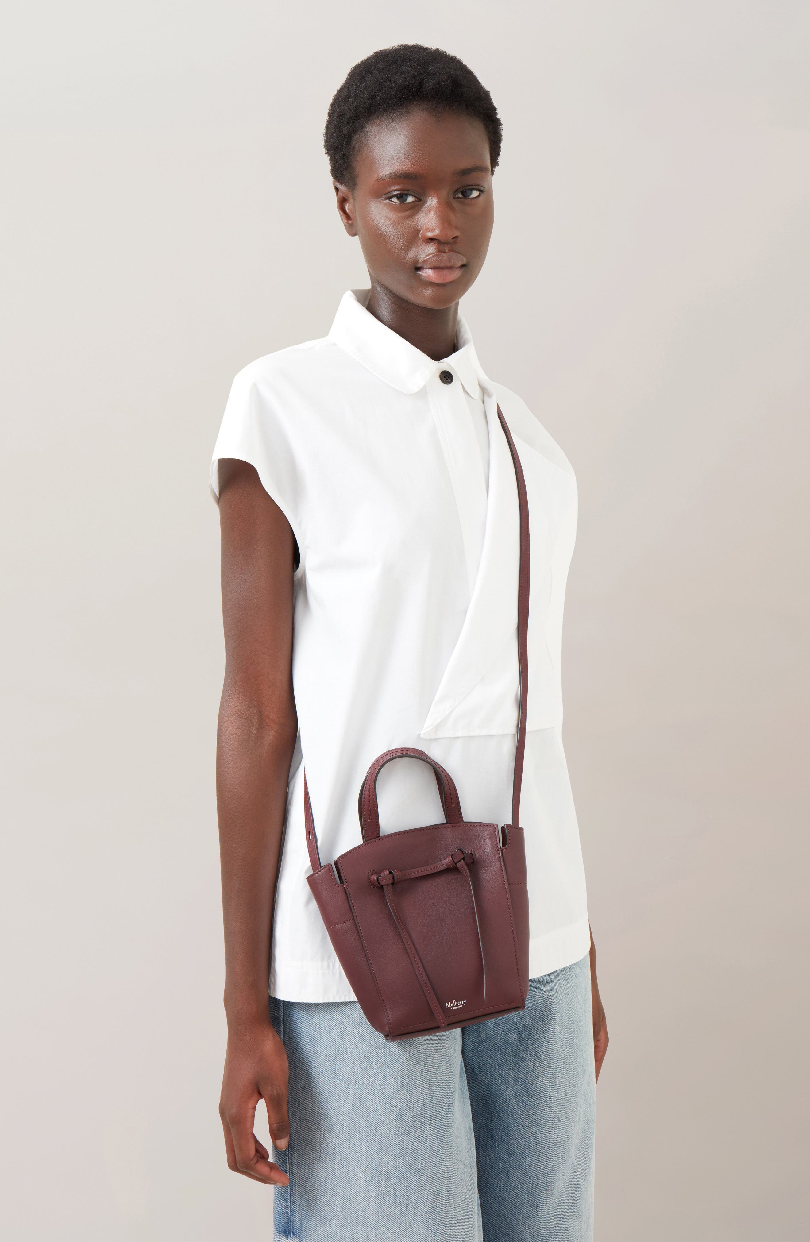 Mulberry Mini Clovelly Leather Tote, Alternate, color, 