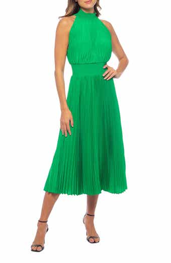 Pleated Midi Dress