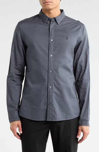 Azur Long Sleeve Cotton Button-Up Shirt