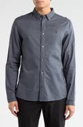 AllSaints Azur Long Sleeve Cotton Button-Up Shirt