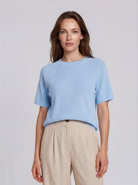MaFokimia Short Sleeve Knit Blouse