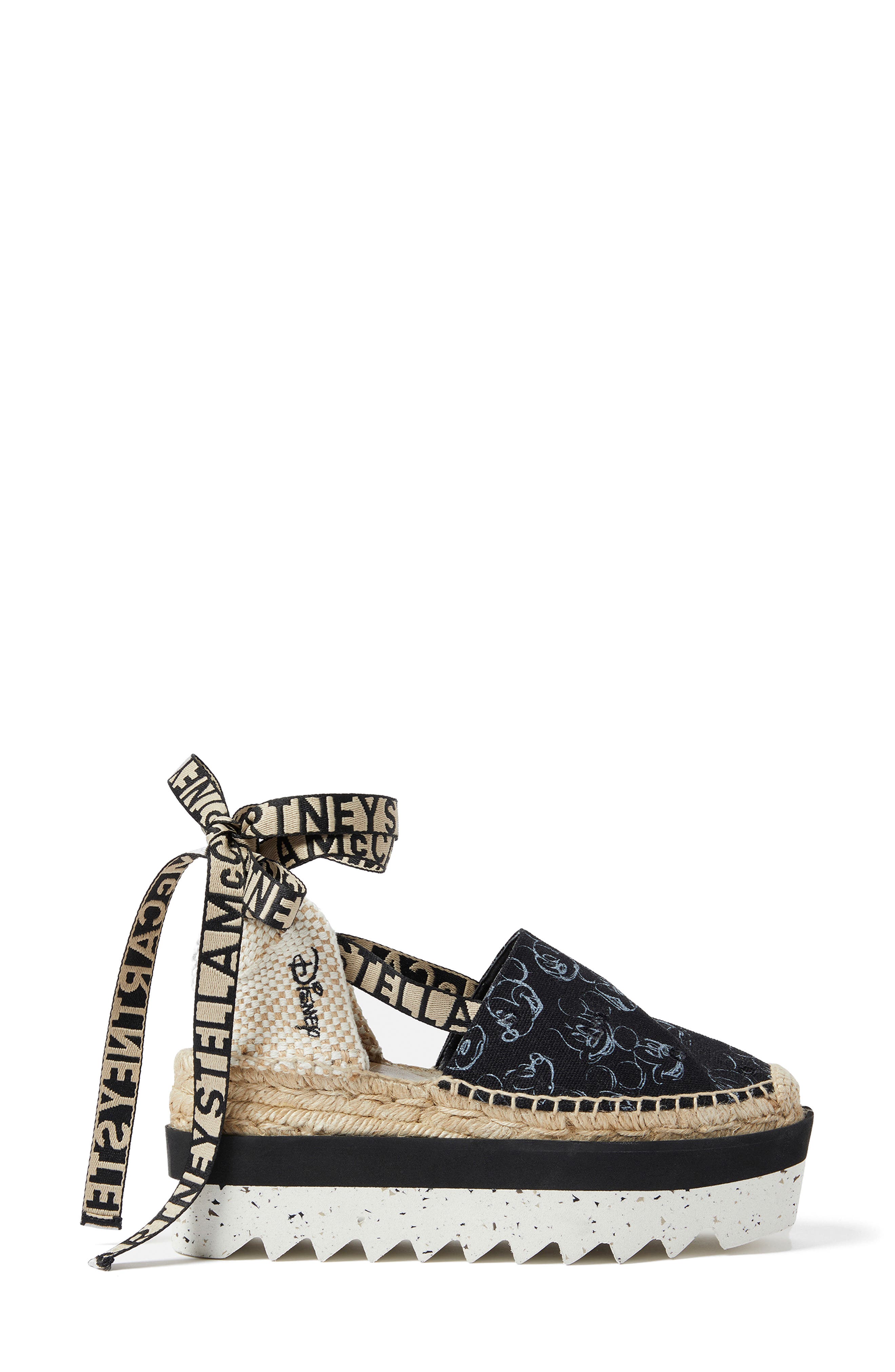 Stella McCartney x Disney Gaia Mickey Mouse Platform Espadrille, Alternate, color, 