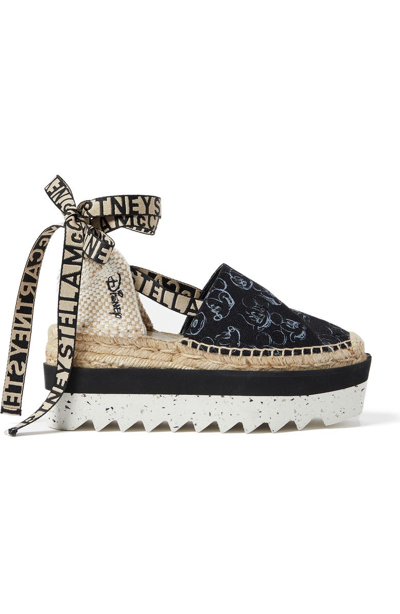 Stella McCartney x Disney Gaia Mickey Mouse Platform Espadrille, Alternate, color,