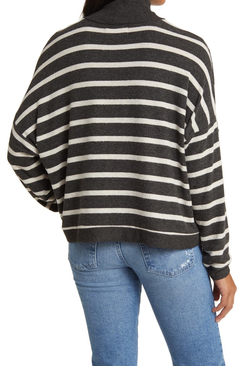 Cloud Mock Neck Sweater, Alternate, color, CHARCOAL C