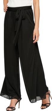 Alex Evenings Wide Leg Mesh Pants