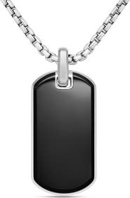 David Yurman Men's Exotic Black Onyx Stone Tag
