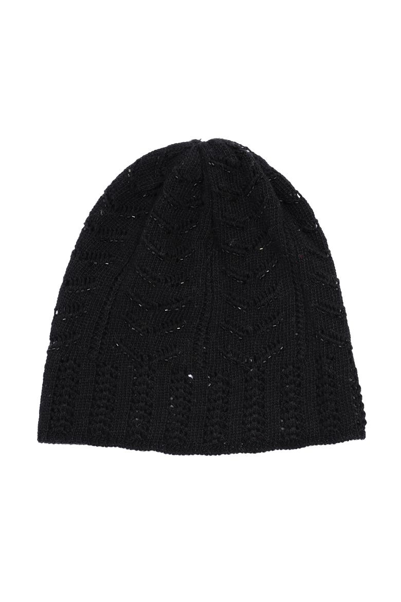 Beaded Fashion Hat, Main, color, Black