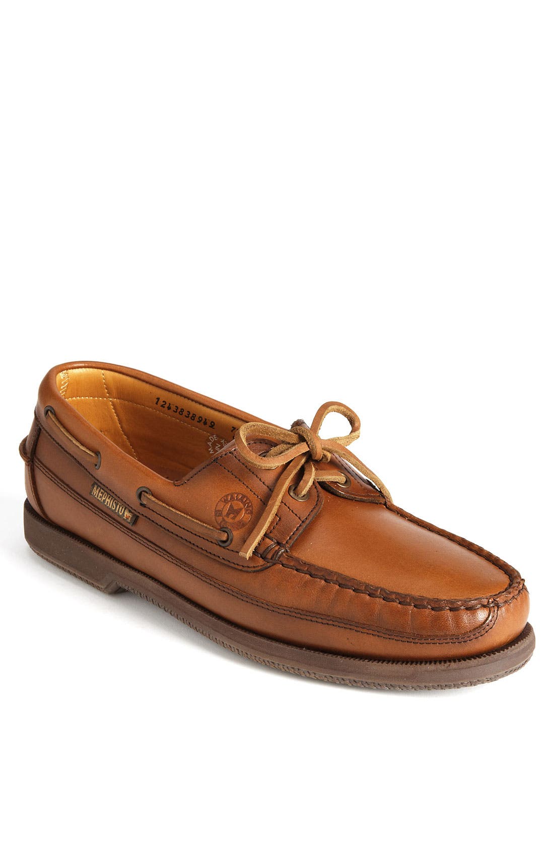 Mephisto 'Hurrikan' Boat Shoe, Main, color, Rust