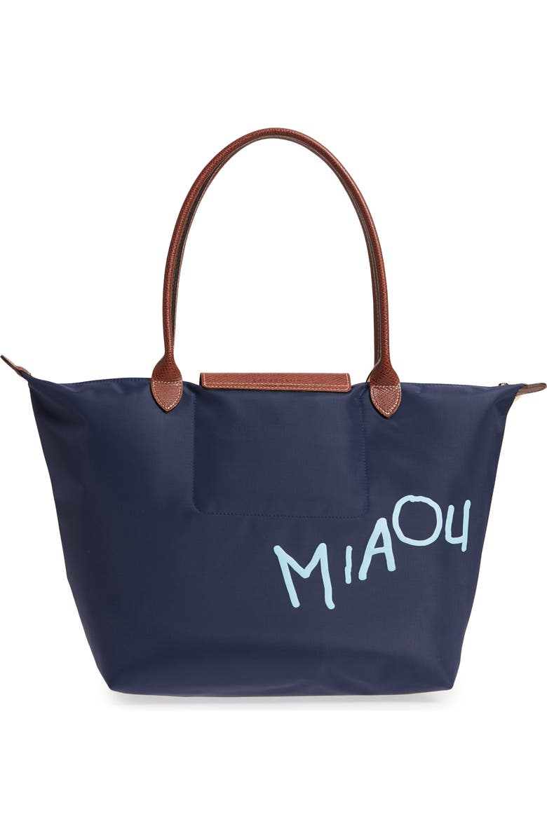 Longchamp 'Large Le Pliage Miaou' Tote, Alternate, color,