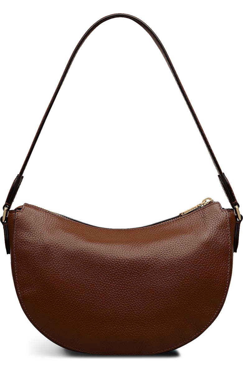 Radley Portland Way Small Zip Top Leather Shoulder Bag, Alternate, color, Cherrywood