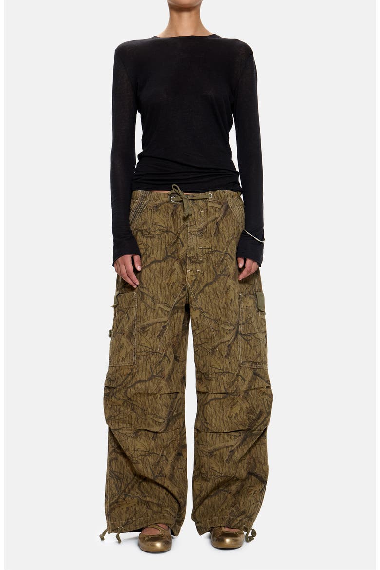 Forest Camo Parachute Pants, Alternate, color, CAMO