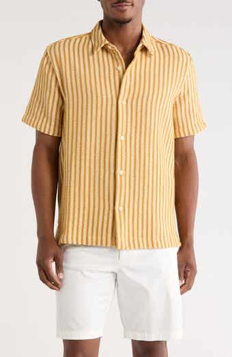 Textured Stripe Button-Up Shirt