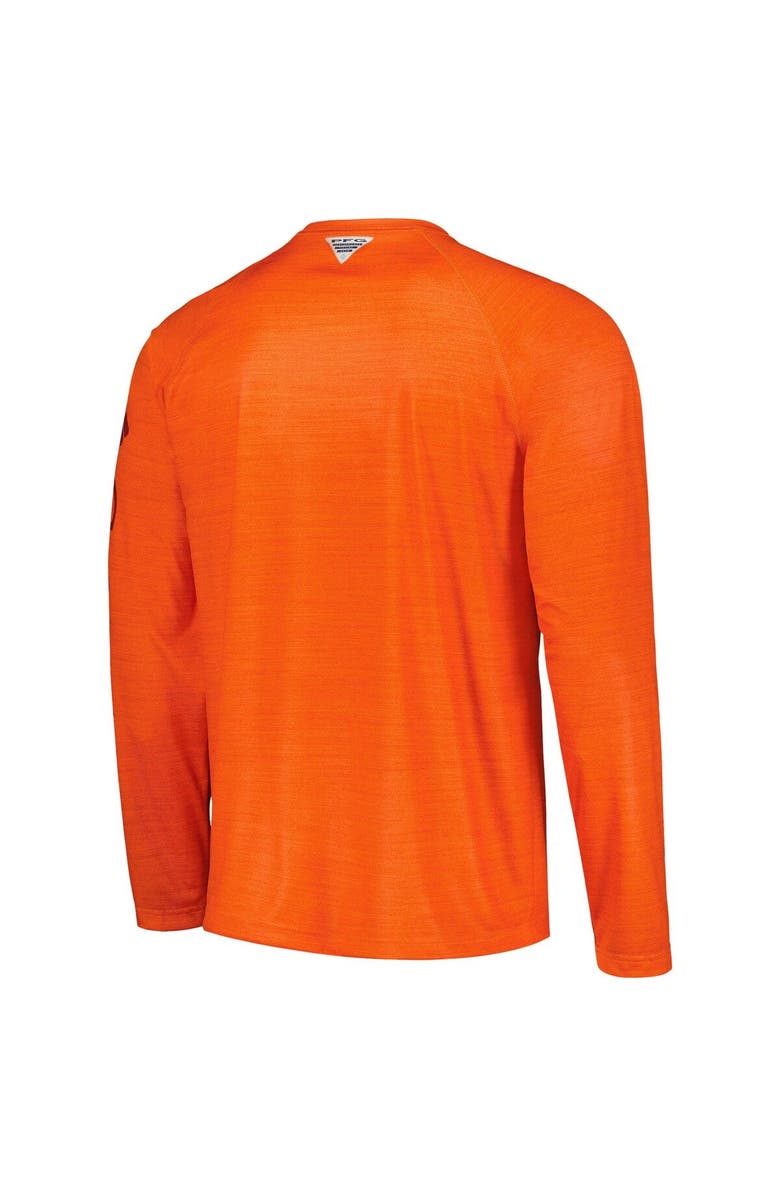 Columbia Men's Columbia  Orange Virginia Tech Hokies PFG Terminal Tackle Omni-Shade Raglan Long Sleeve T-Shirt, Alternate, color, Orange