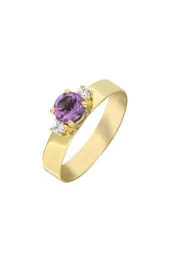 Bony Levy 14K Yellow Gold Amethyst & Diamond Ring