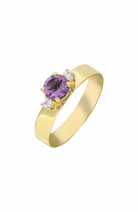 Bony Levy 14K Yellow Gold Amethyst & Diamond Ring