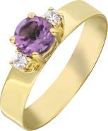 Bony Levy 14K Yellow Gold Amethyst & Diamond Ring