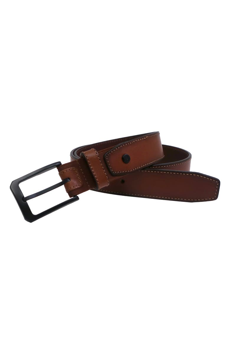 BOCONI Stretch Comfort Leather Belt, Main, color, Brown
