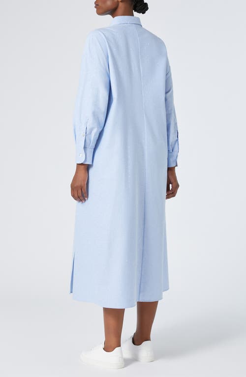 MARINA RINALDI MARINA RINALDI EGIZI DIAMANTE LONG SLEEVE COTTON SHIRTDRESS