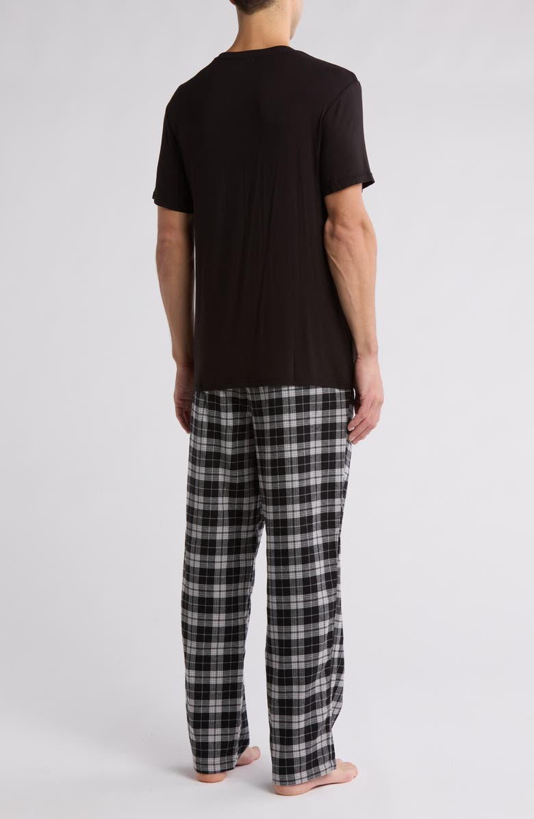 NORDSTROM RACK T-Shirt & Flannel Pajama Pants Set, Alternate, color,