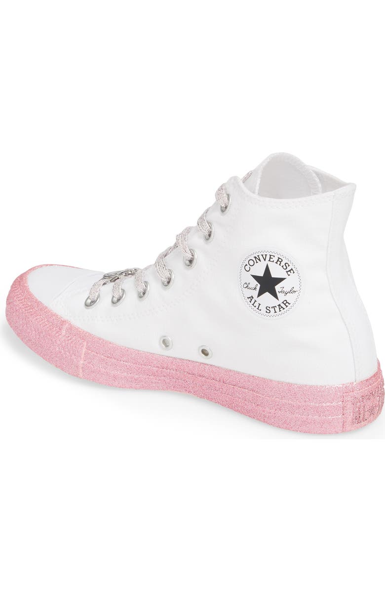 Converse x Miley Cyrus Chuck Taylor All Star Glitter High Top Sneaker, Alternate, color,
