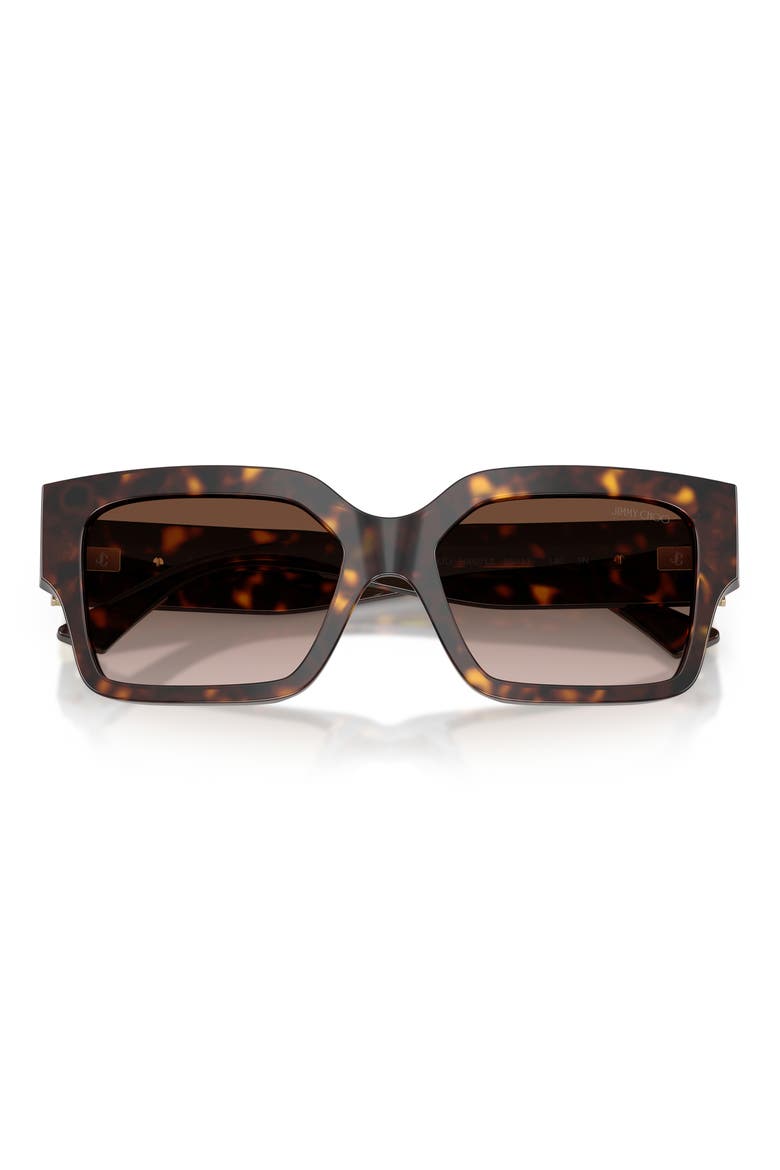 55mm Rectangular Sunglasses, Alternate, color, HAVANA / BROWN GRADIENT