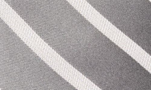 Nordstrom Rubin Stripe Silk Tie In Silver