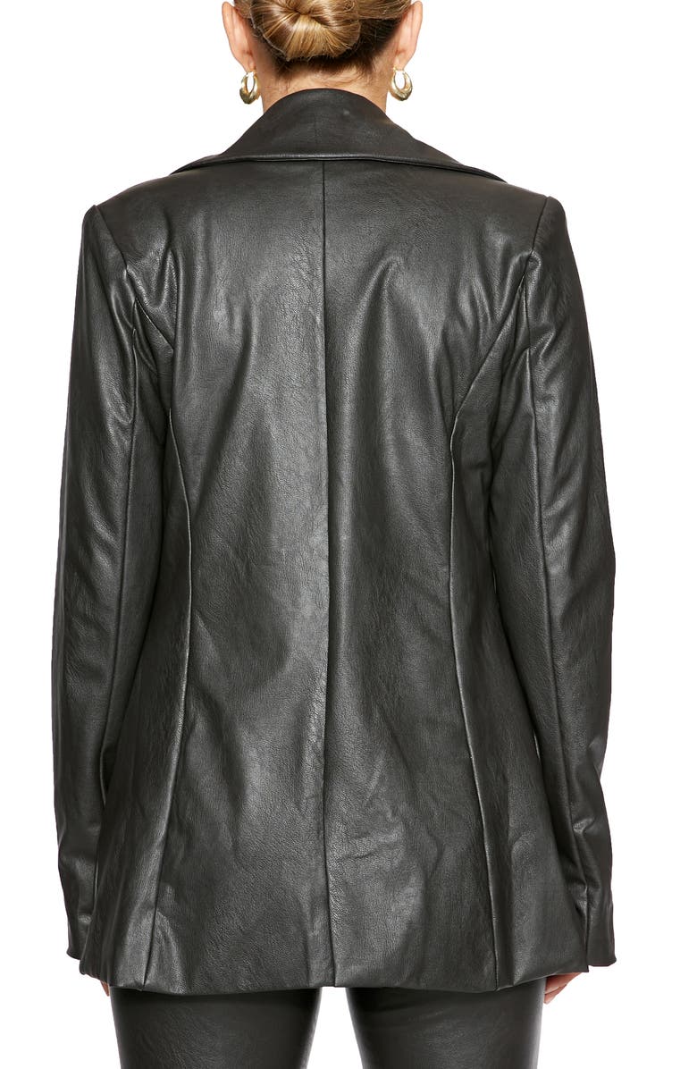 Naked Wardrobe Faux Leather Blazer, Alternate, color, 
