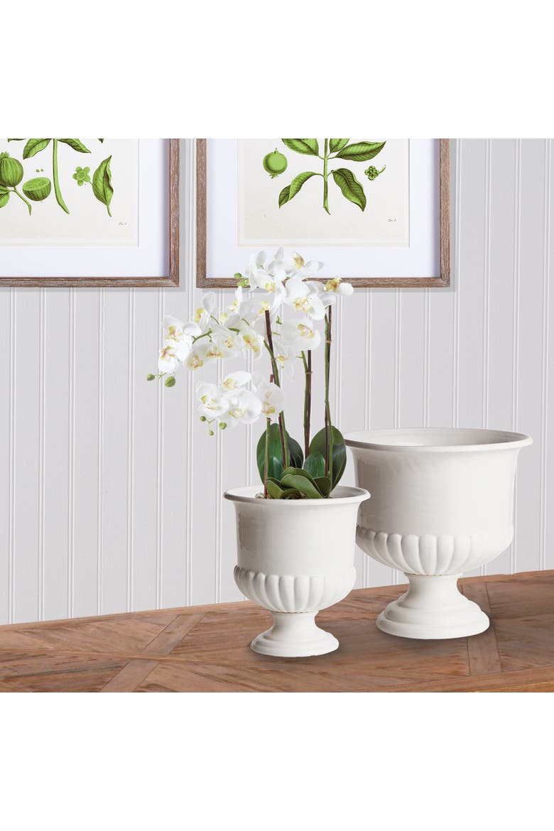 Mirabelle Decorative Pedestal Bowl, Alternate, color, White