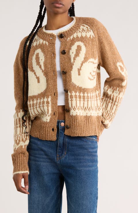 Swan Button Cardigan