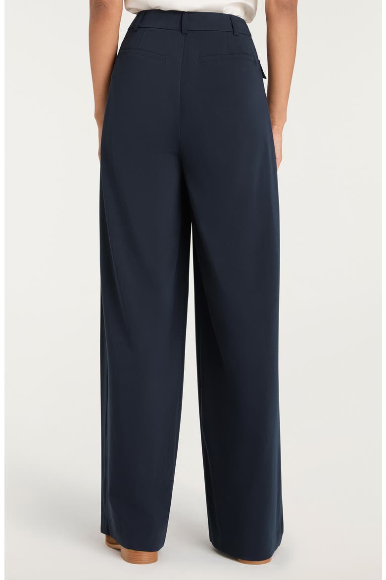 Leora Pleated Wide Leg Pants, Alternate, color, NAVY