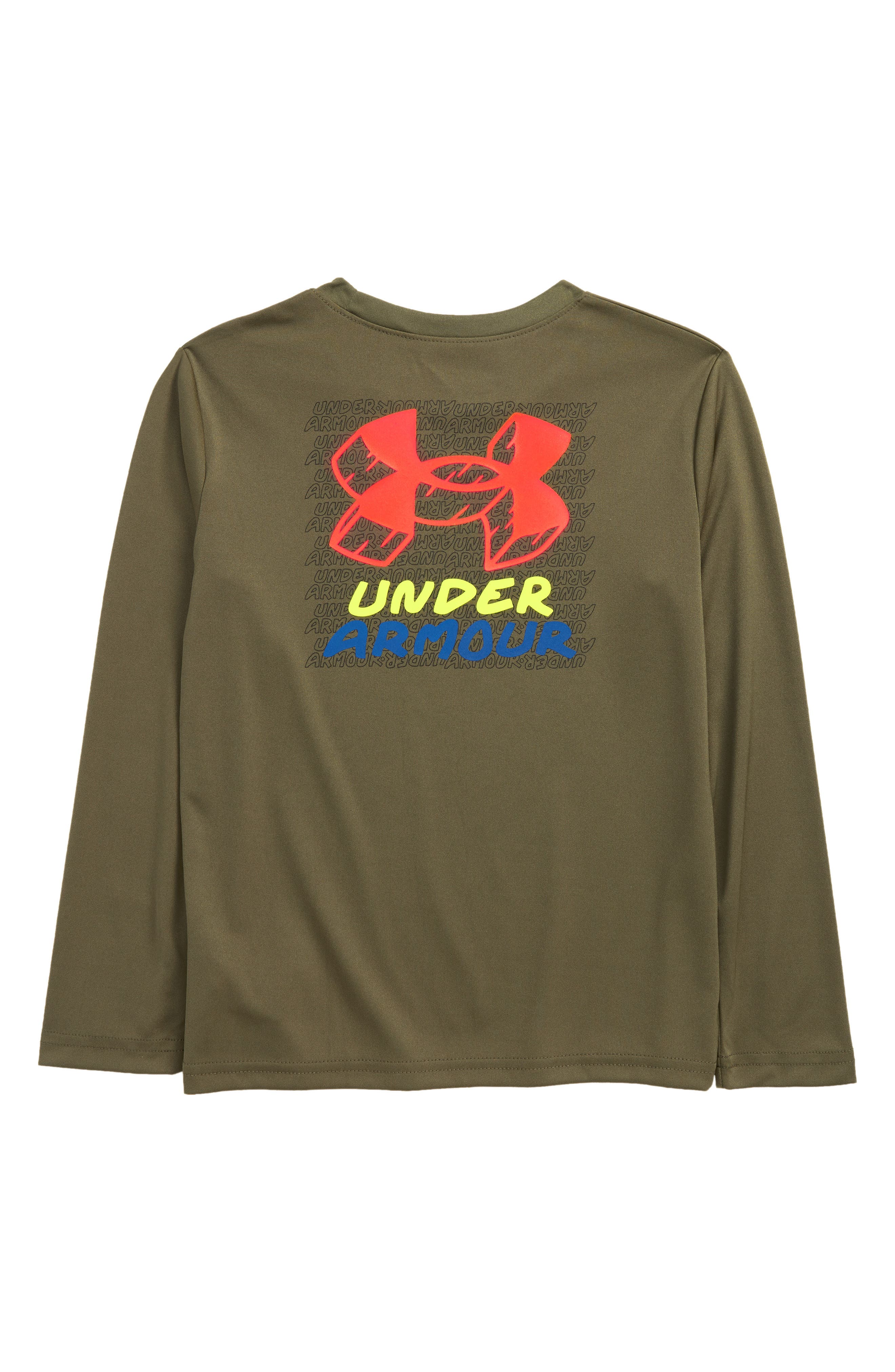 Under Armour Kids' Locker Triple Logo Long Sleeve Graphic Tee (Men ...