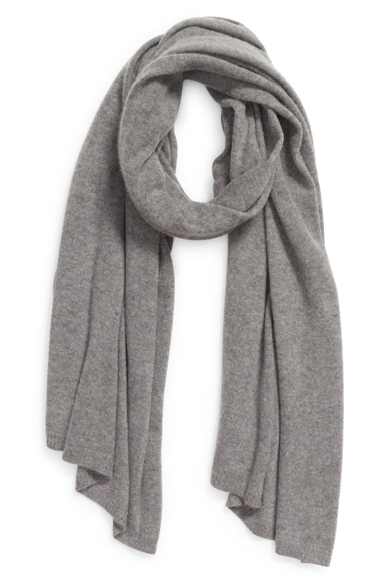 Cashmere Scarf, Alternate, color, GREY STEEL HEATHER