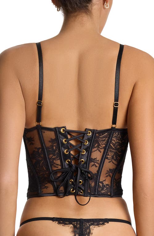 Hanky Panky Shannon Lace Underwire Bustier In Brown